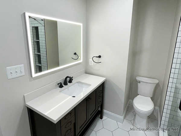 Basement bathroom remodeling in Alexandria VA