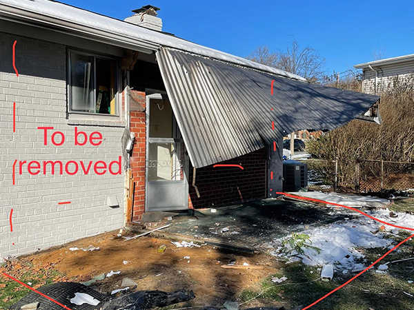 Home addition demolition in alexandria VA before 2