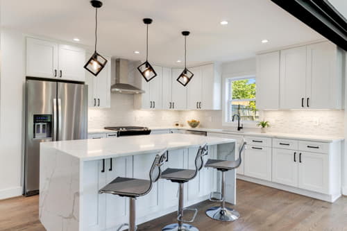 Full kitchen remodel for a historic row house in Old Town Alexandria VA