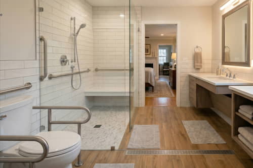 Senior and accessible bathroom remodel in Taylor Run Alexandria VA