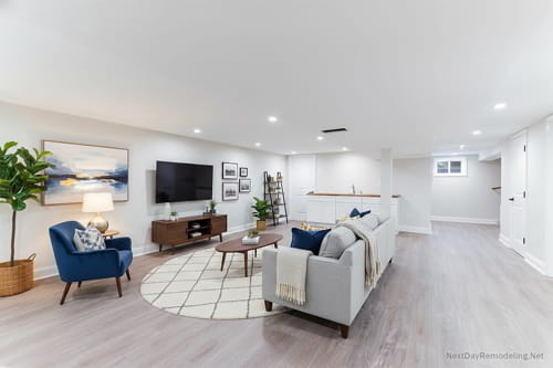 Legal basement ADU and in-law apartment conversion in Old Town Alexandria VA